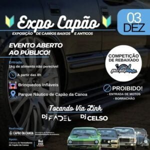 Acontece no dia 03 de dezembro a Expo Capão, a Exposição de Carros Baixos e Antigos em Capão da Canoa