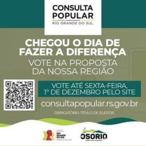 RESTANDO UM DIA, VOTAÇÃO DA CONSULTA POPULAR EM OSÓRIO ESTÁ MUITO ABAIXO DO ESPERADO