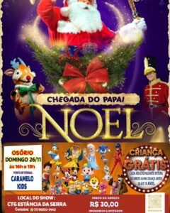 MEGA KIDS PRODUÇÕES TRAZ À OSÓRIO ESPETÁCULO INFANTIL COM ESPECIAL DE NATAL