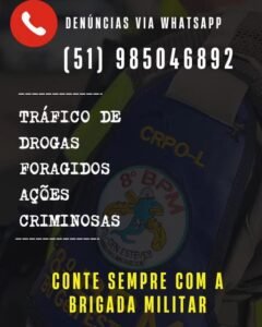 8º BPM divulga número para Denúncias Anônimas 🚔