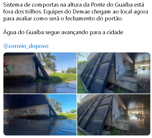 Screenshot_6-4 Posto à prova, Sistema de contenção de cheias de Porto Alegre apresentou falhas