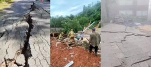 Depois da chuva ‘avassaladora’, Gramado ‘racha ao meio’ e moradores se assustam