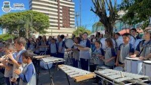 Música e Emoção: Prefeitura promove 1º Encontro das Bandas Marciais das Escolas Municipais 🥳🎶