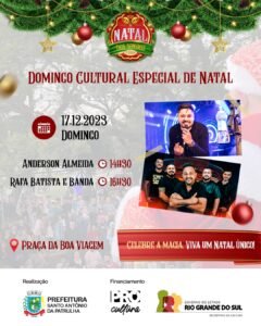 2º Natal dos Sonhos, com o Domingo Cultural Especial, a partir das 9h, na Praça de Boa Viagem em SAP!