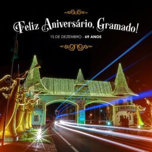 Hoje a cidade de Gramado está em festa! 69 anos de beleza, magia e emoção.