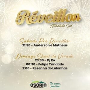 A Prefeitura de Osório preparou um Réveillon repleto de atrações para receber 2024