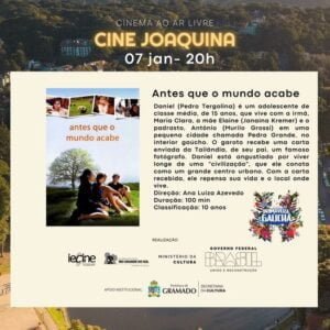 Primeira exibição do ano no Cine Joaquina, em Gramado, será no domingo (07), às 20h