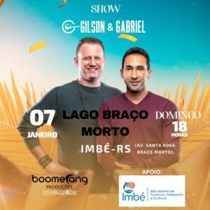 DUPLA SERTANEJA GILSON E GABRIEL TOCA EM IMBÉ NO PRÓXIMO DOMINGO