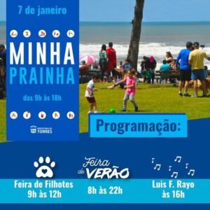 Neste domingo tem “Minha Prainha”, em Torres, compareça ao espaço que é de todos