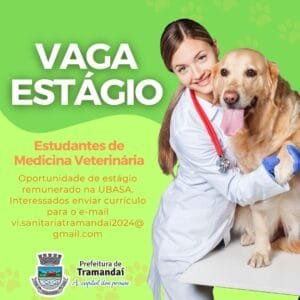 Oportunidade de estágio remunerado para estudantes de Medicina Veterinária 👏📚