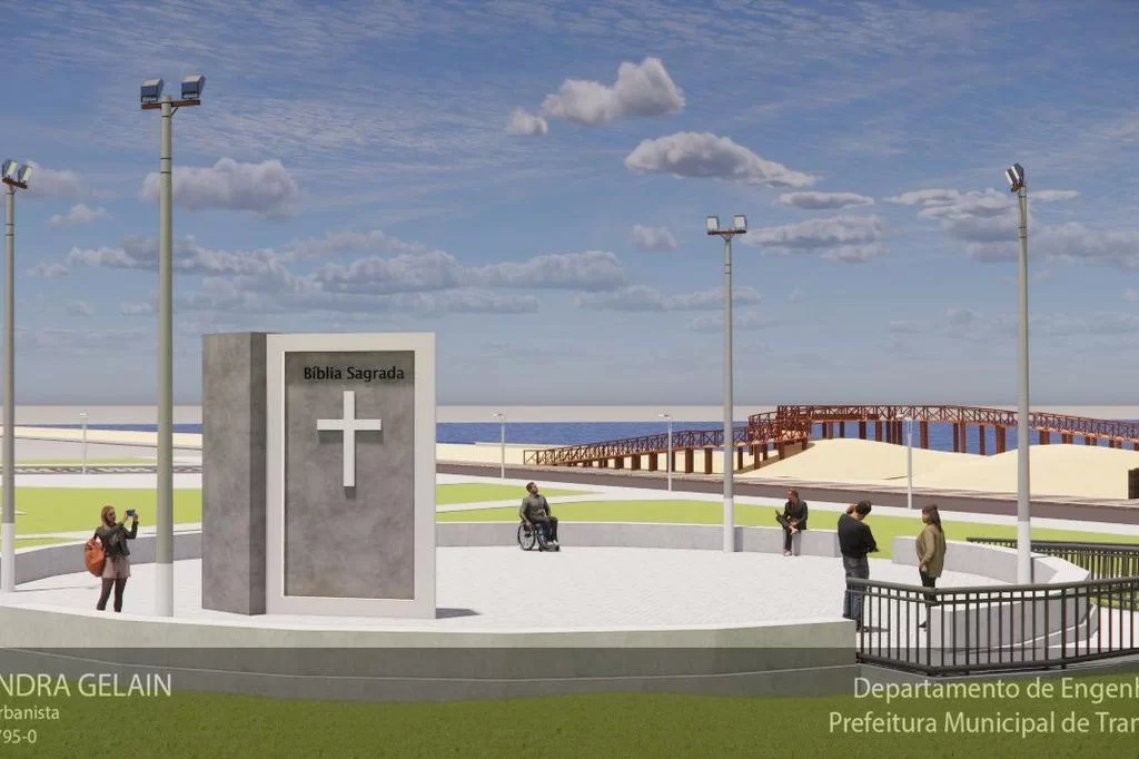4889357_0208b3b7b2a0a63 Tramandaí terá monumento à Bíblia de quatro metros de altura em frente à praia; veja imagens