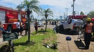 Acidente deixa três feridos, incluindo um pedestre, em Tramandaí