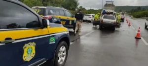 PRF prende condutor embriagado que causou acidente na BR 101 após andar na contramão