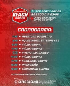 Acontece neste sábado (03) o Super Beach Games 2024, competição de CrossFit em Capão da Canoa