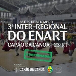 Capão da Canoa – 23ª RT, será palco da 3ª Inter-regional do ENART, que ocorrerá nos dias 28 e 29 de setembro de 2024