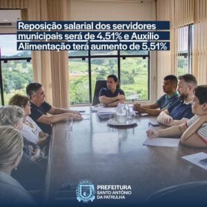 Reposição Salarial dos Servidores Municipais de SAP será de 4,51%