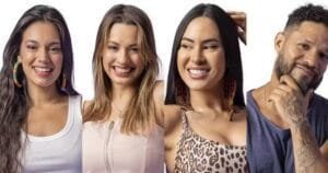 “BBB 24”: Alane, Beatriz, Isabelle e Juninho estão no paredão