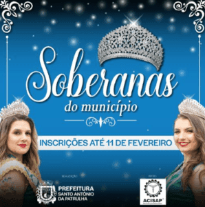 Estão abertas as inscrições para escolha das Soberanas do Município em SAP!