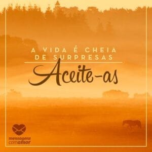 Mensagem do dia: Aceite as Surpresas da Vida