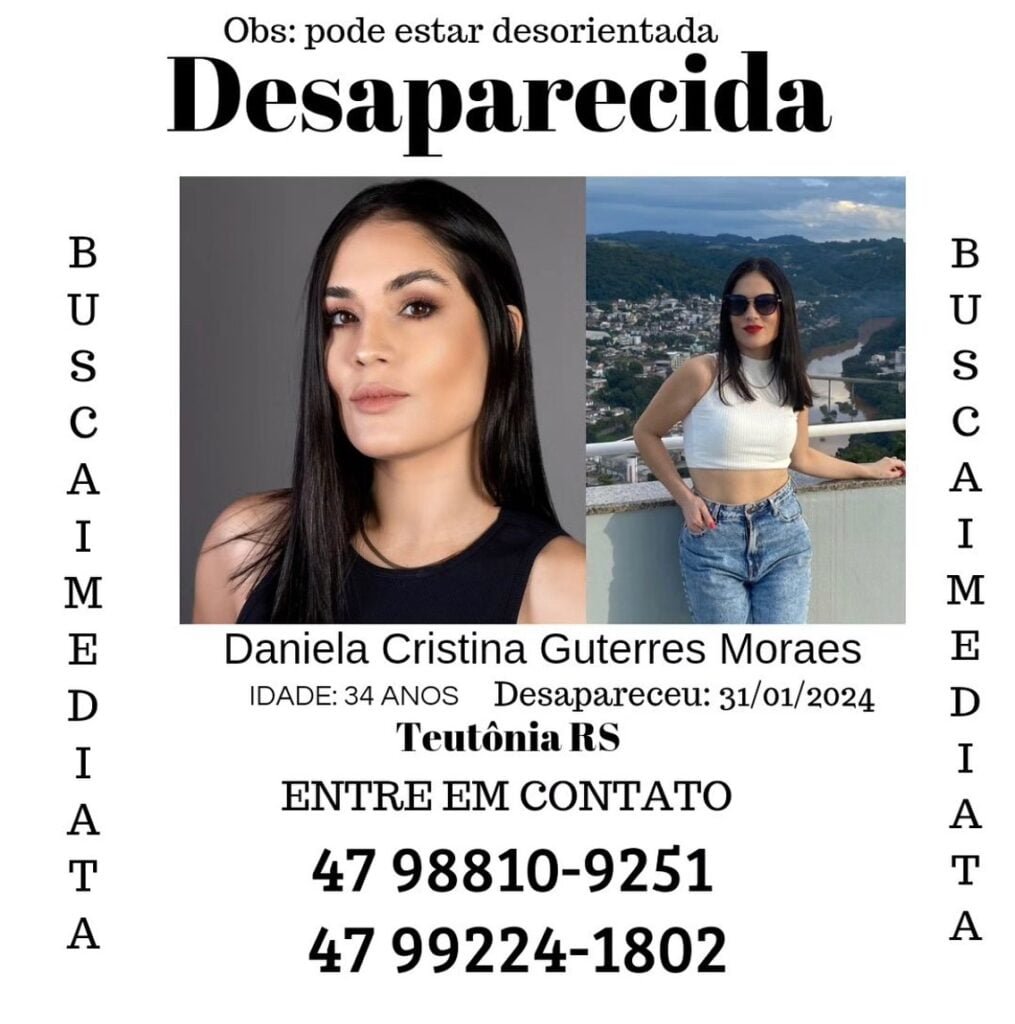 daniela-1015x1024 CASO DANIELA Empresária de 34 anos segue desaparecida em Teutônia