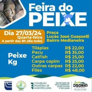 TRADICIONAL FEIRA DO PEIXE ACONTECE QUARTA E QUINTA FEIRA EM OSÓRIO
