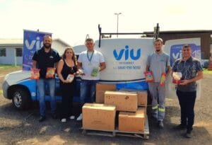 Secretaria de Assistência Social e Habitação municipal recebe doações da Viu Internet