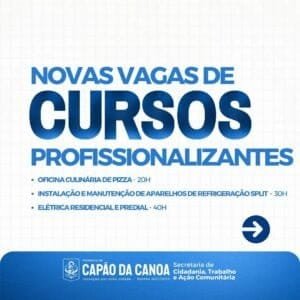 Novas vagas para cursos profissionalizantes em Capão da Canoa
