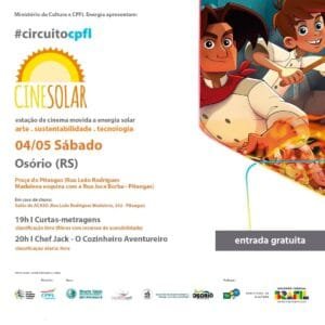 O furgão do CineSolar @cinesolar, o primeiro cinema itinerante movido a energia solar do Brasil, estaciona em Osório
