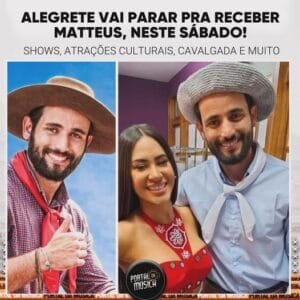 Alegrete vai parar pra receber Matteus, neste Sábado!