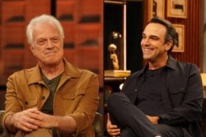 Tadeu Schmidt participa do “Conversa com Bial” com ex-BBBs na plateia