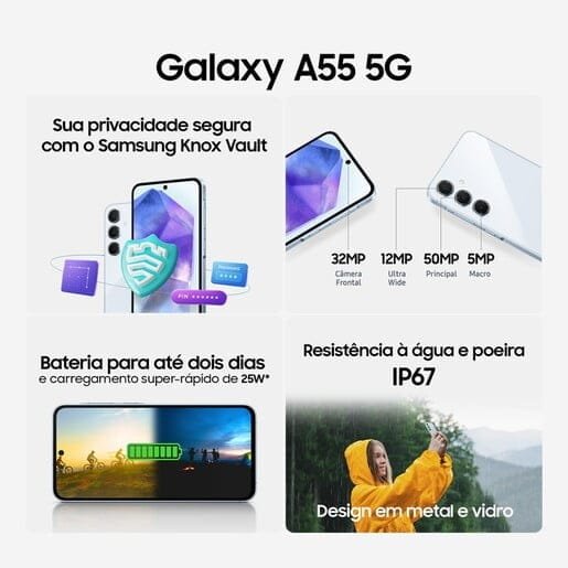 Smartphone Samsung Galaxy A55 5G 4