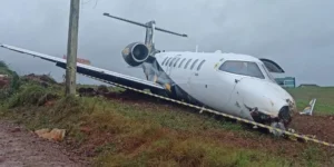 Avião sai da pista ao tentar pousar em Erechim e deixa ferido