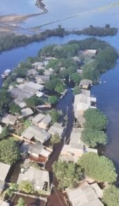 Situação referente às cheias de Palmares do Sul