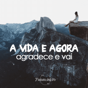 Mensagem do dia: “A Vida é Agora”