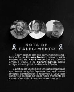 Tragédia abala Grupo JJSV: Empresária Morre em Acidente na volta de show