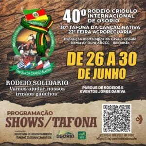PROGRAMAÇÃO DO 40° RODEIO CRIOULO INTERNACIONAL DE OSÓRIO
