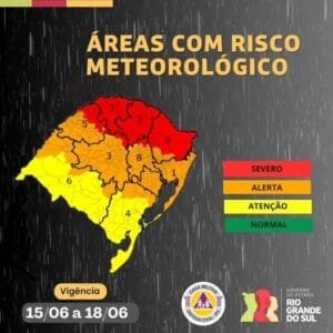 LITORAL NORTE APARECE EM SITUAÇÃO DE ALERTA EM MAPA DA DEFESA CIVIL