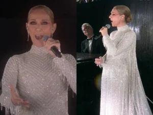 SHOW EMBLEMÁTICO DE CÉLINE DION NA TORRE EIFFEL EMOCIONA NOS MINUTOS FINAIS DA CERIMÔNIA