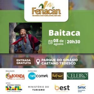 A música gaúcha também estará presente na 37ª FENACAN, com Baitaca