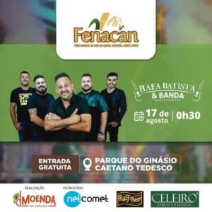 Mais um artista patrulhense confirmado na 37ª FENACAN: Rafa Batista e Banda vem aí!