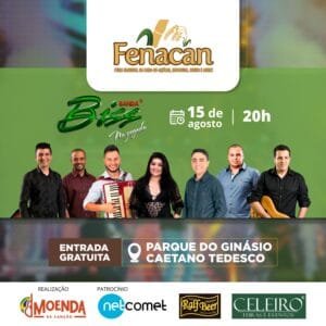 Além das diversas atrações nacionais e regionais, a 37ª FENACAN também terá amplo espaço para os artistas patrulhenses, como a Banda Biss