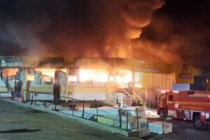 Incêndio atinge frigorífico em Frederico Westphalen