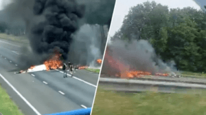 Um Piloto em treinamento morre após avião cair em rodovia movimentada; veja vídeo