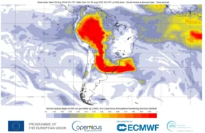 Correntes de vento voltam a trazer fumaça da Amazônia para o Sul do Brasil