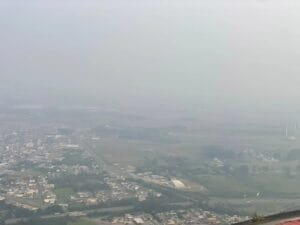 Imagens capturadas do Morro da Borússia em Osório registram fumaça que toma conta do estado