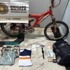 BM prende homem por furto em restaurante de Osório e recupera objetos comprados com dinheiro do crime