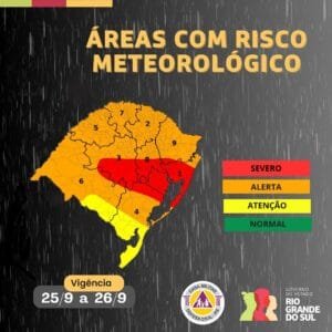 A Sala de Situação atualiza a previsão da condição meteorológica no estado: