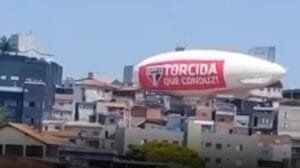 Dirigível que caiu em Osasco sobrevoaria o Morumbi durante o jogo desta quarta. Veja o momento da queda