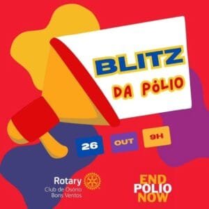 Rotary Club Osório Bons Ventos realiza neste sábado atividade de conscientização contra pólio