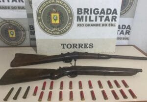 Homem é preso pela Brigada Militar com dois rifles em Torres